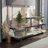 60" Glass TV Stand With Mirrored Base, 3-Tier-1274441600