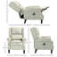 Fauteuil inclinable en lin blanc avec massage par vibrations