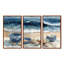 Ensemble de salon de plage en poterie de plage en tons de bleu et blanc IV-107181924-107181927