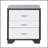 White and Black 3-Drawer Rectangular Accent Table with Spacious Storage and Versatile Design for Modern Interiors