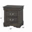 Table de chevet 2 tiroirs gris foncé