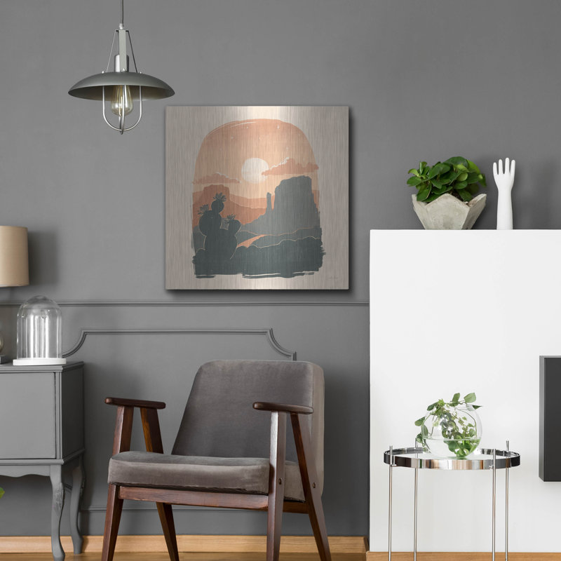 «Desert 1 Sq» par Janelle Penner, art mural en métal, H 24 po x l 24 po