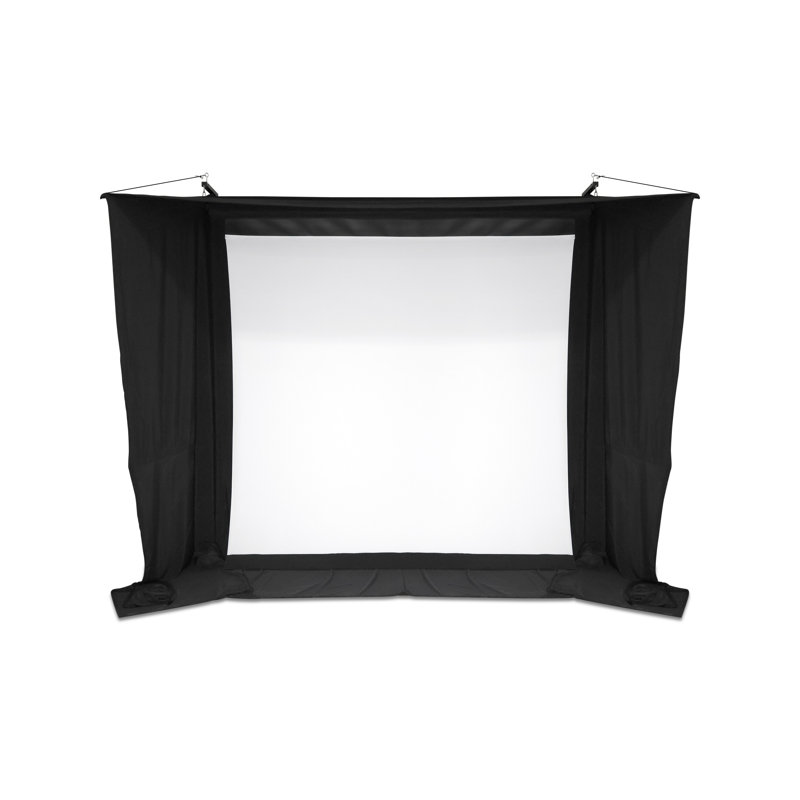 Golfsim Electric, Retractable Impact Golf Screen, Front Projection, Remote Control, 10'x7'