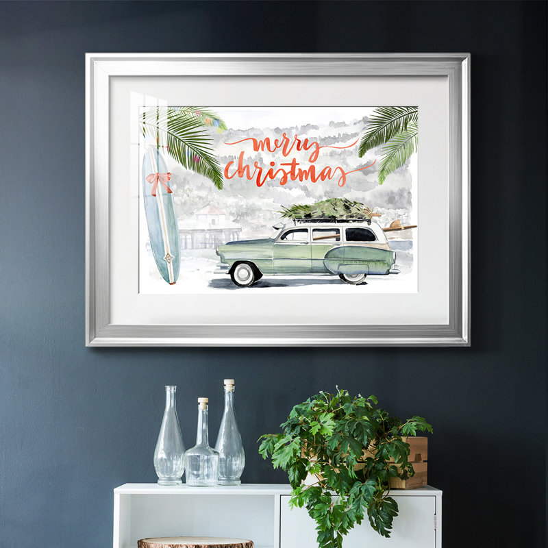«So Cali Christmas Collection A», reproduction encadrée sur papier, Argent, H 15 po x l 21 po x P 1,5 po