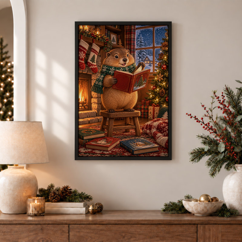 Art mural sur toile de Noël, 36"H x 24"W