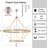 30-Lights Modern Double-Layer Wagon Wheel Chandelier With Glass Shade-894087210