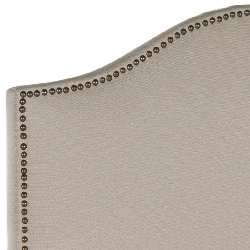 Upholstered Headboard, Taupe, King, Linen