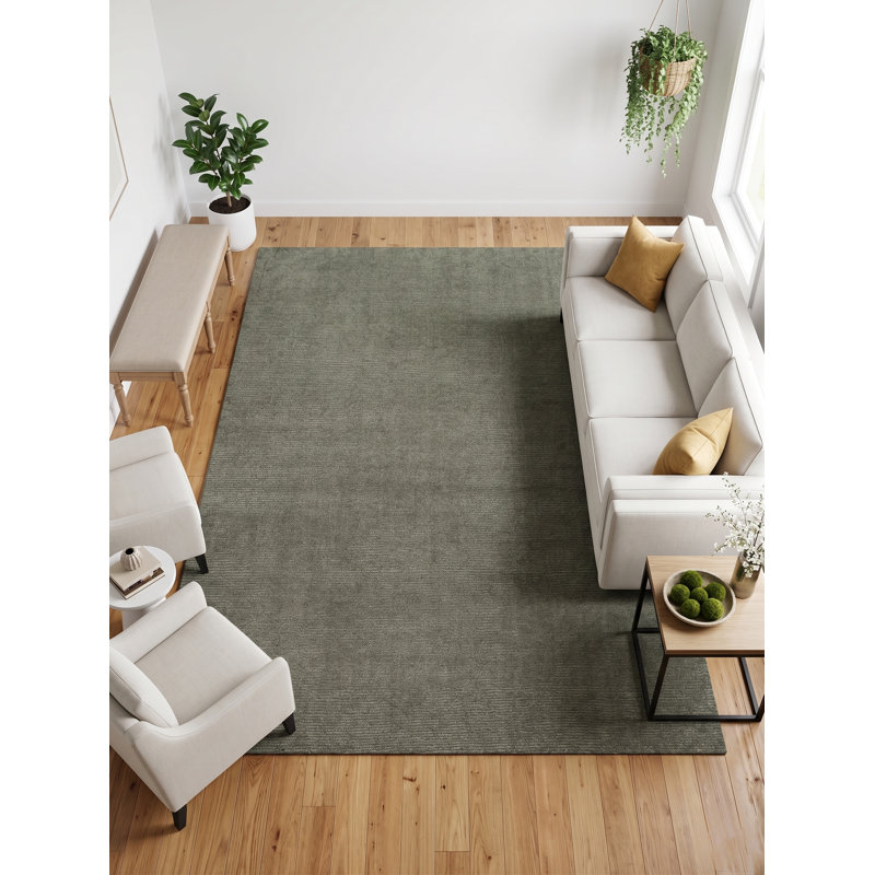 Sita Hand Loomed Rectangle Indoor Area Rug in Beige, Fendi, Rectangle 5 X 8 (FT)