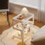 Table d'appoint de luxe en verre mobile