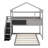 Twin Over Full House Bunk Bed With Blackboard-1507250254