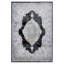 Tapis oriental gris en polyester tissé à la machine Gytte-86855783