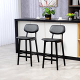 Valenza Upholstered 65cm Counter Stool with Solid Wood Frame