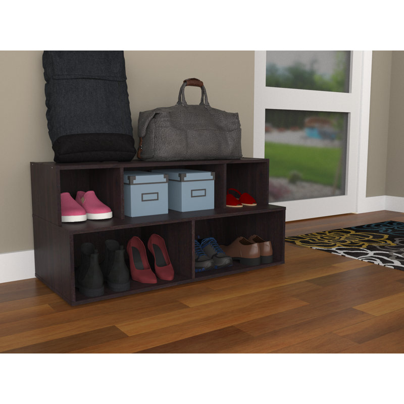 10 Pair Stackable Shoe Rack, Espresso
