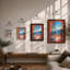 Seaside Reverie Retro - Framed Print-253151550-253151427