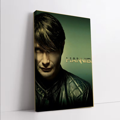 1 PC muraux affiches encadrées, Hannibal Lecter série télé affiche impression Mads Mikkelsen Wall Art Home Decor moderne toile suspendue peinture pour salon chambre bureau idée cadeau décoratif horreur collection de fans