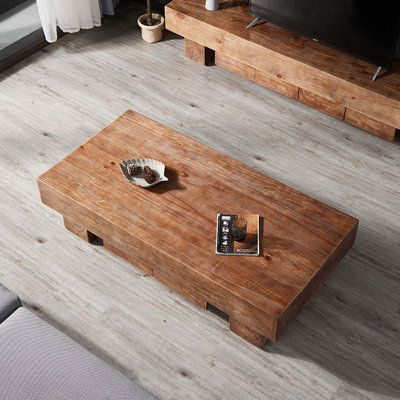 Log style simple coffee table