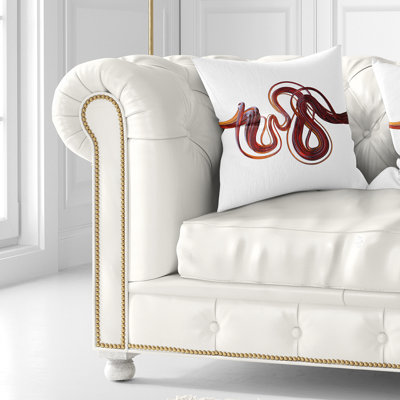 Lignes 3D flexibles caramel - Coussin imprimé abstrait
