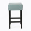 Ensemble de 2 tabourets de bar à hauteur de comptoir en cuir 26,75 po, bleu clair