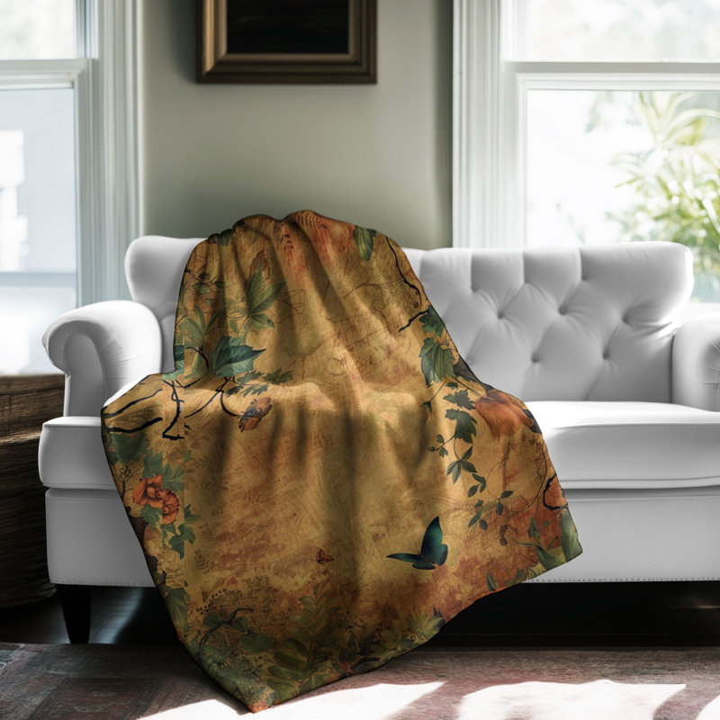 Heritage Heritage Girl - 1 pièce Sherpa Premium, Lit simple, Brun foncé / vert foncé
