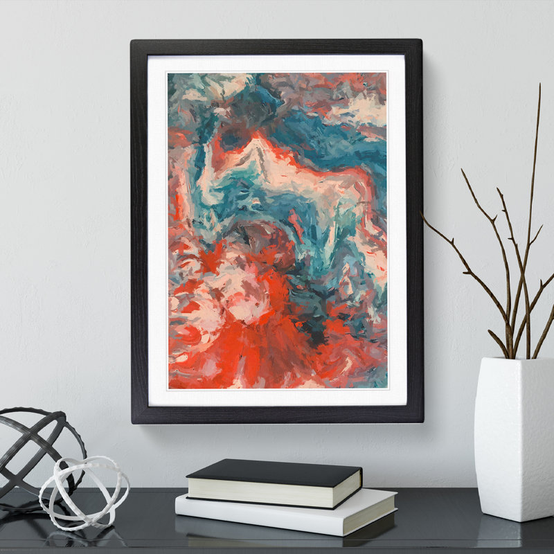 XV1022-2519X Justice In The Beginning Abstract - Single Picture Frame Print, 64cm H x 46cm W x 2cm D, Black