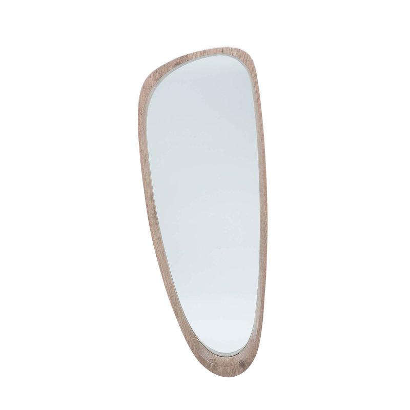 Maderia Wood Flat Wall Mirror