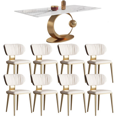 Modern creative rectangular dining table sets