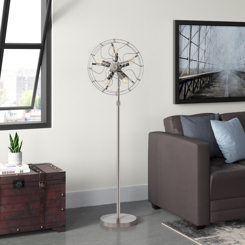 Aniki 62'' Novelty Floor Lamp, Nickel, Nickel