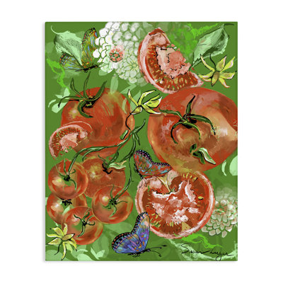 Toile de collage Tomatoes Swirl, conception par Susan Lugar