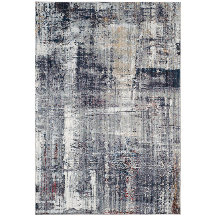 Tapis gris anthracite / ivoire Massad