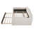 Full Size Upholstered Daybed with Trundle, Storage Armrests & Bluetooth Audio System, Teddy Fleece, Beige-118661100-118661102