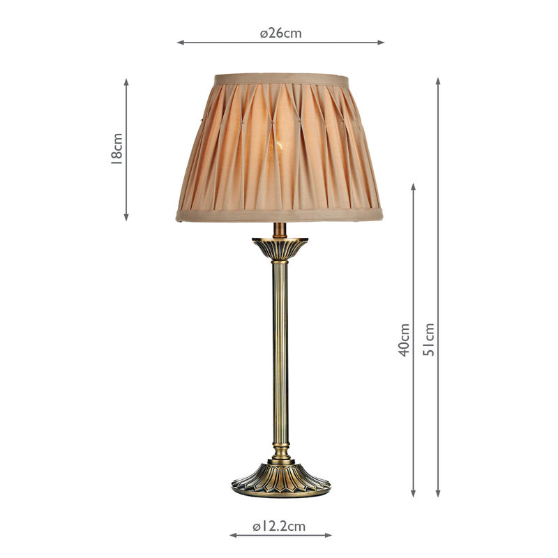 Belvidere Metal Buffet Lamp, Antique Brass