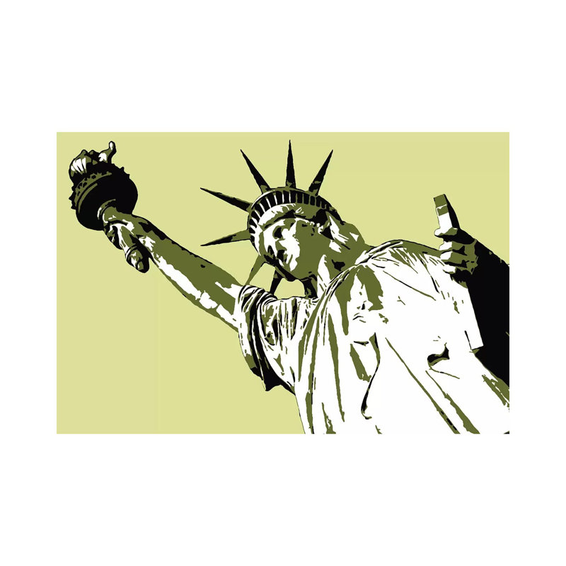 Lady Liberty by Steez - Gallery-Wrapped Canvas Giclée on Canvas, 20.32 cm H x 30.48 cm W, Canvas