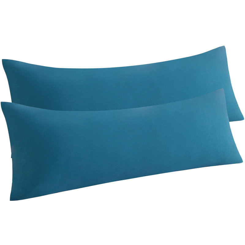 2PC Hypoallergenic Microfiber body pillowcase, Teal Blue