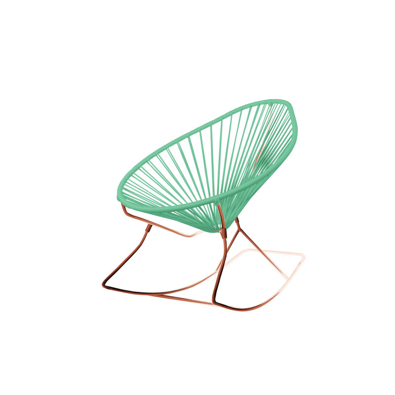 Chaise berçante intérieure / extérieure Acapulco, Menthe / cuivre