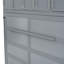 Lit double gris, idéal pour les espaces multiples, espace et lit confortable avec armoires supérieures, bureau personnel, support de matelas