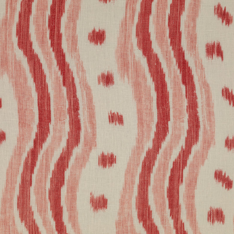 Ikat Stripe Fabric, Coral