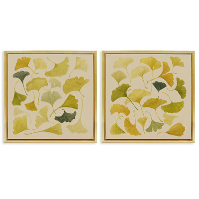 Ensemble de toiles flottantes d'automne 2 pièces Ginkgo par Grace Popp