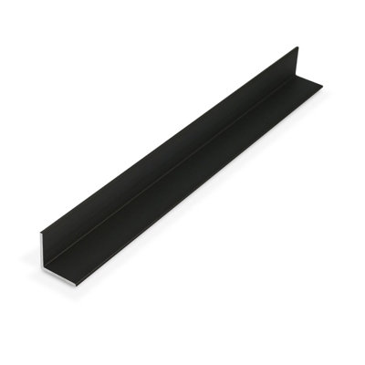 Outwater 3/4" X 3/4" X 1/16" Black Anodized Aluminum 90 Degree Angle Moulding 72In Lengths (Pack Of 18)