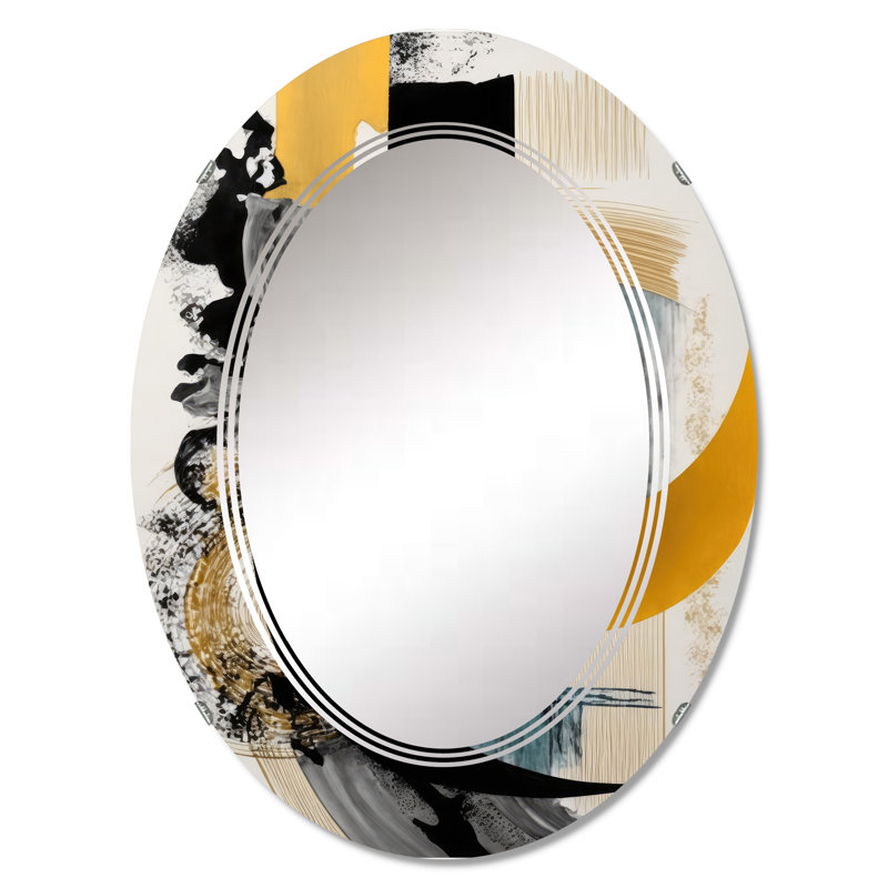 Plarent Modern Green Art Deco V - Miroir mural moderne transitionnel, 30 po x 20 po