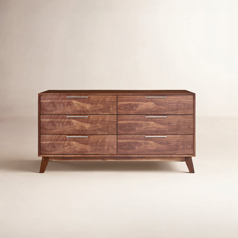 Commode 6 tiroirs Glow, Noyer
