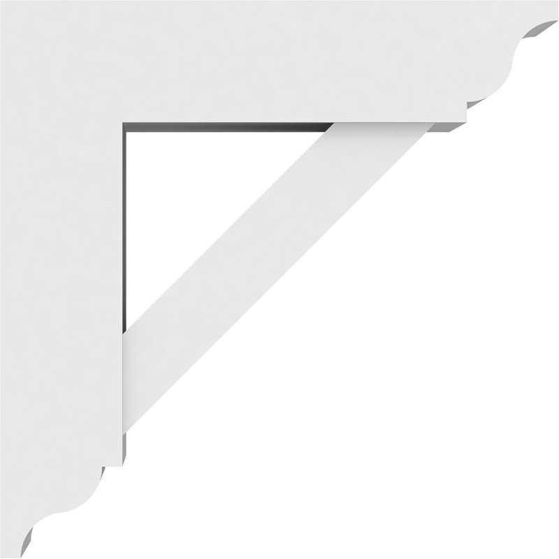 Support en uréthane standard traditionnel avec extrémités traditionnelles, brun clair apprêté, H 16 po x l 5 po x P 16 po