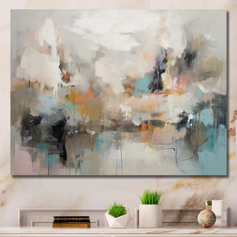 Maryln Serene Waters In Marble III, H 12 po x l 20 po x P 1 po, Toile tendue