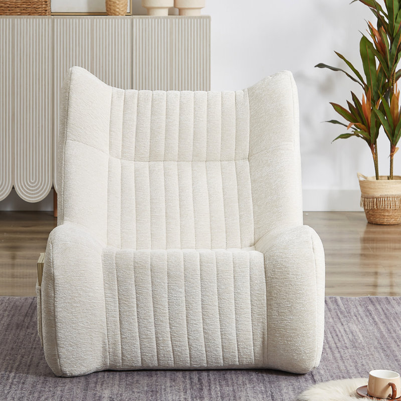 Comfy Lazy Floor - Bean Bag Chair For Adults With , High Sponge Filled, Chenille Fabric Home Relaxing And Chenille, Oversized Entertaining In Office