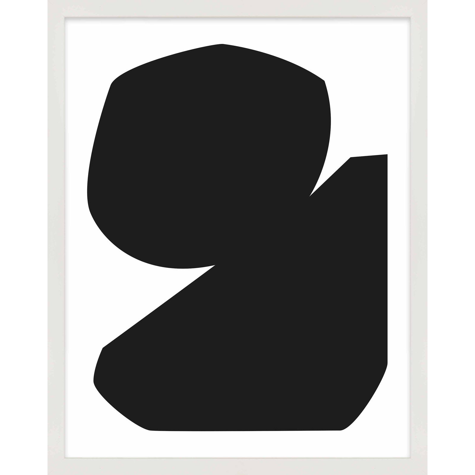 Study In Black 1 by Michael Kempen, White Framed, 50"H x 40"W x 1.25"D