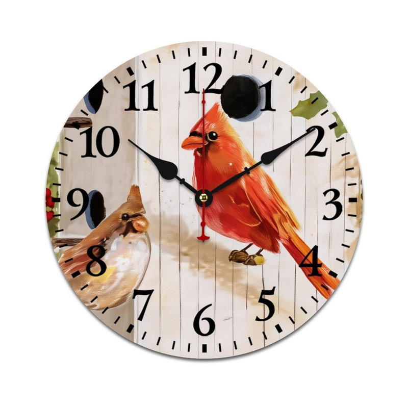 Décoration murale 12 po x 12 po Red Cardinal Bird Home