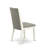 5-Piece Dining Room Table Set Consists of a Cement Wood Table and 4 Dark Shitake Linen Fabric Dining Chairs with High Back - Wire Brushed Linen White-1439288769-1439288782-1439288768