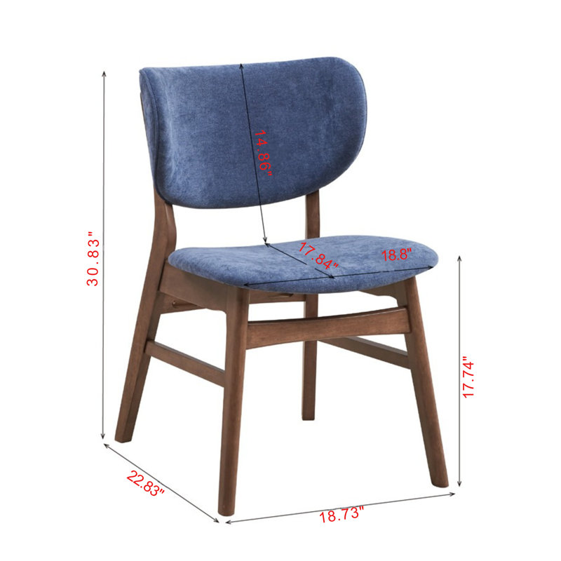 Ensemble de 2 chaises d'appoint Indrit Green, Bleu