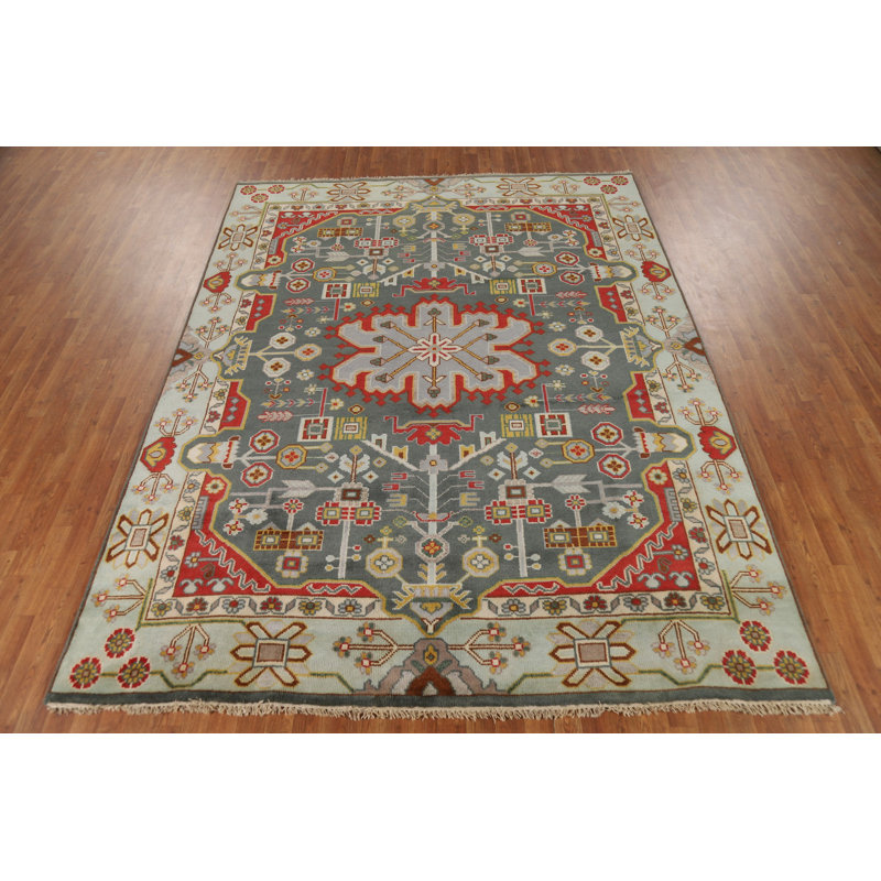 Tapis indien géométrique Kazak 8 x 10