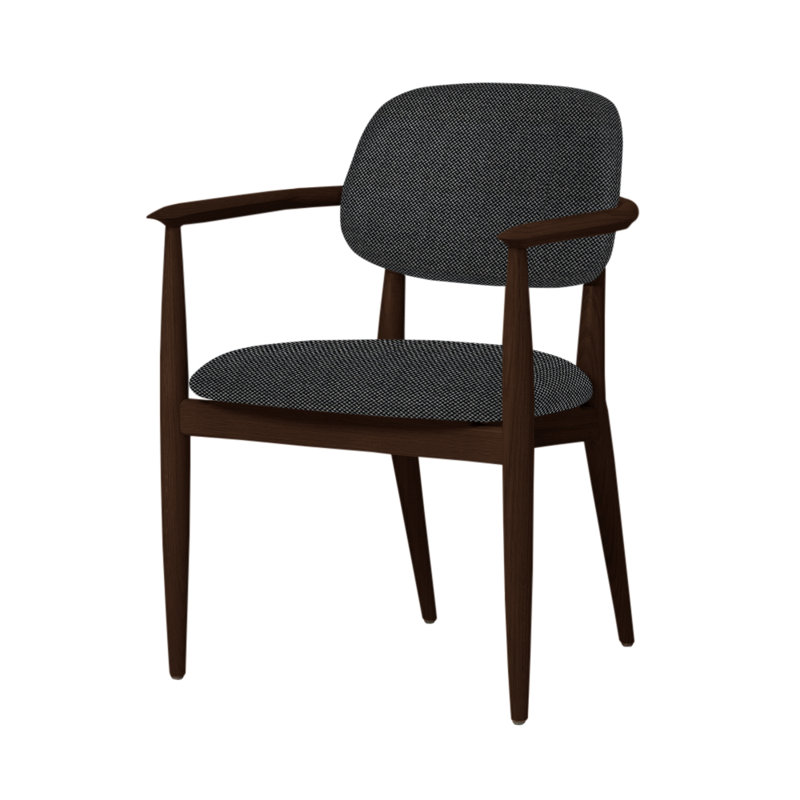 Chaise Slow de Space Copenhagen, Chêne brun foncé, Revive 1164