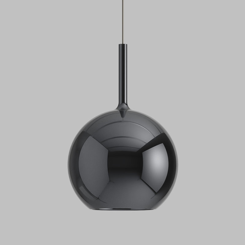 GLO 1 - Light Pendant, White, Black, 15" H x 9.8" W x 9.8" D